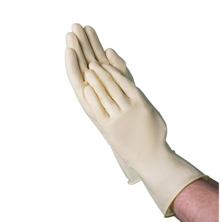 VGUARD Latex Canners Natural Chemical Resistant Gloves unlined, 13" Rolled Cuff, PK 288 C23A49